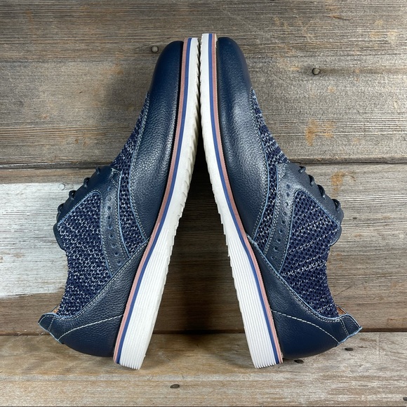 Stacy Adams Locke Wingtip Navy Blue Oxfords - Picture 7 of 9